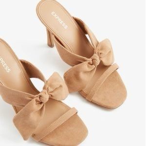 Express Open Toe Bow Strap Heels
